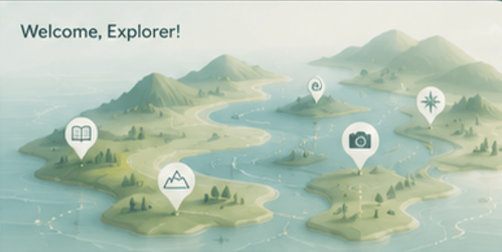 Preview of the Limitless Navigator Learning Map island world with exploration pins